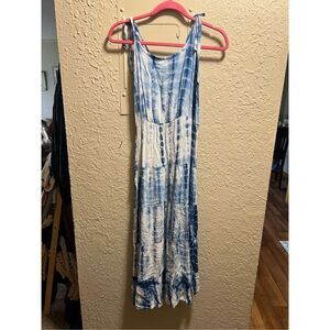Young USA Blue And White Tie Dye Sundress Woman’s Size Small
